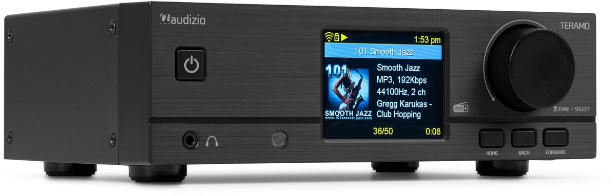 Audizio Teramo internetradio - Tuner met DAB radio, FM en Bluetooth - WiFi play - Zwart