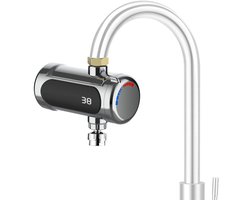 Velori Doorstroomverwarmer Kraan 3000W - Elektrische Warmwaterkraan - Instant Boiler - Keukenkraan - Badkamerkraan - LED Display - 30-60°C - 220-240V
