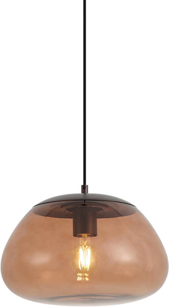 Qazqa retro hanglamp - Giselle - bruin, 30cm, ideaal als lamp