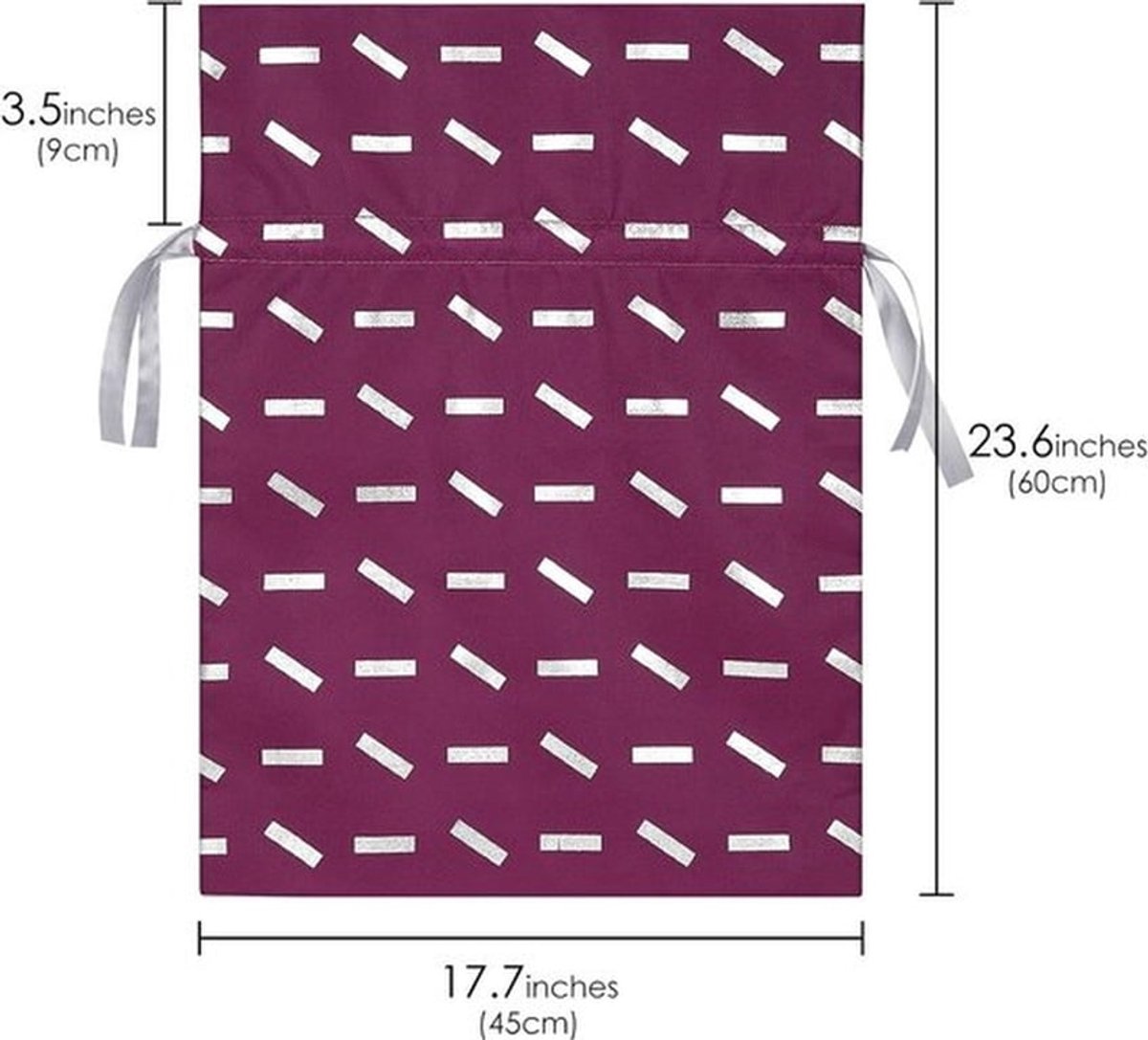 4 stuks grote herbruikbare cadeauverpakking met trekkoord, feest, Kerstmis, speelgoedtas, niet-geweven stoffen tas, cadeauverpakking voor kinderfeesten, compatibel met bouwstenen (L/paars)