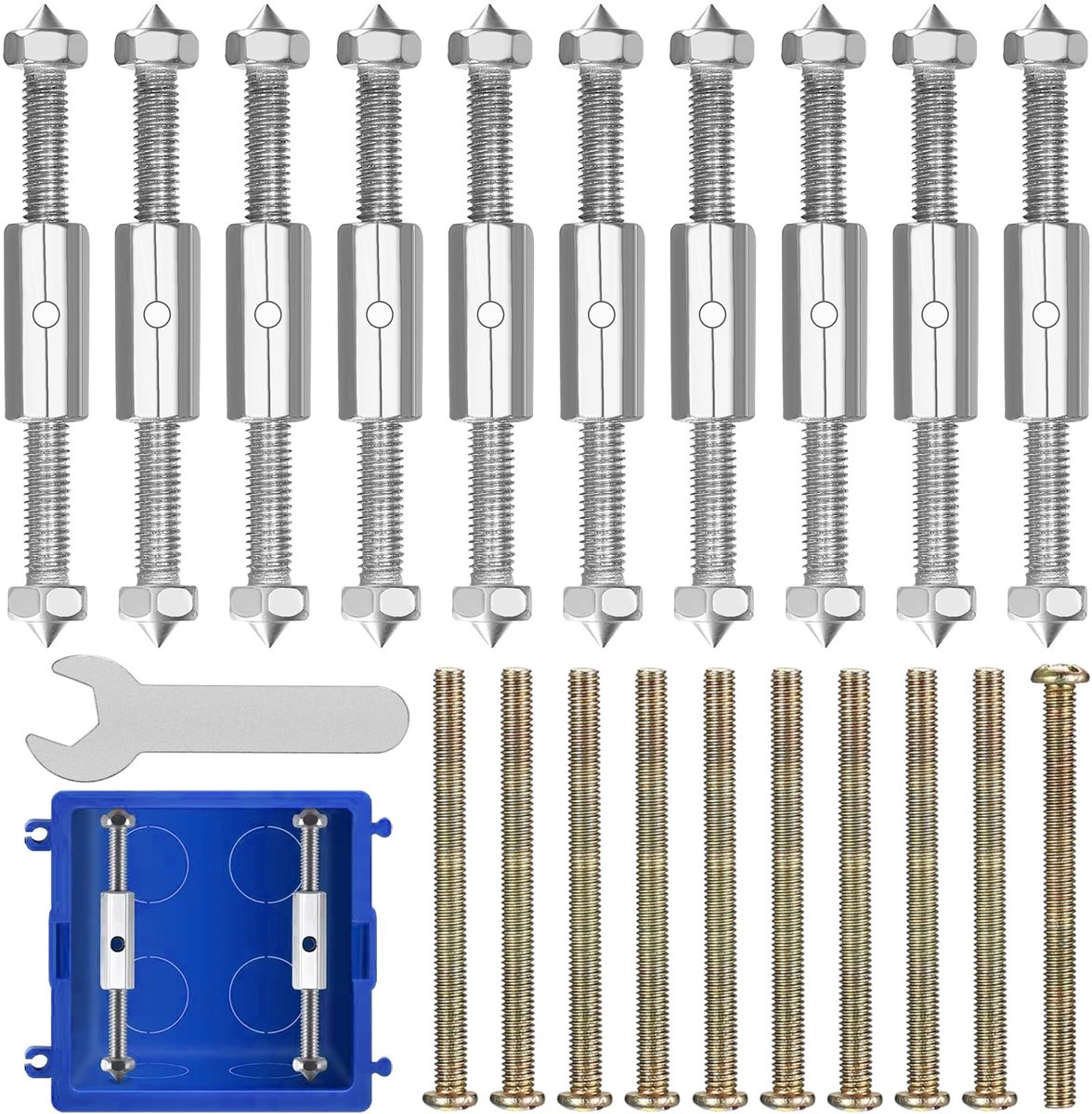 Beugelhouder, 10 stuks Aansluitdoos Schroef, Stekkerdoos Herstelsplitsbak Ondersteuningsstang, Elektrisch Projectbehuizing Cassette Schakelaar Schroef Accessoire Gereedschap