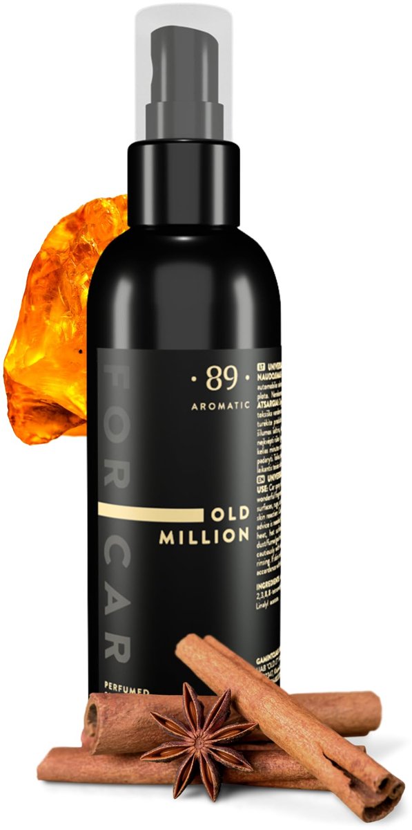 Auto geurspray 100ml - musk, kaneel & amber - langdurige luchtverfrisser - tegen rooklucht - SnelShoppen