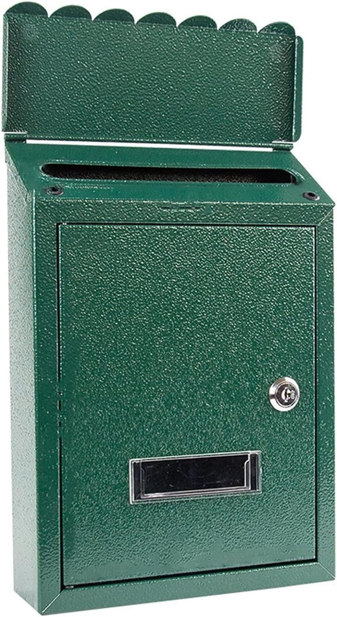 Brievenbus - Postbus aan muur - Post ontvangen - Afsluitbaar met 2 sleutels - 21 x 30.5 cm - Groen
