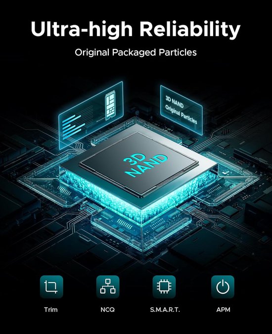 Externe SSD - Snelle Opslag - Bestanden Overzetten - Hoge Leessnelheid - 2 TB - Zwart — afbeelding 4