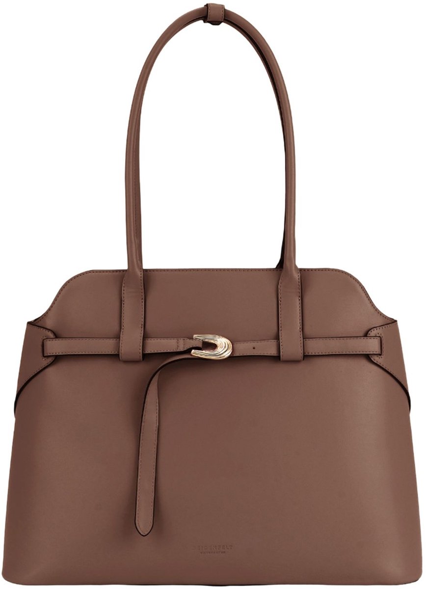 SEIDENFELT MANUFAKTUR schoudertas Joensuu Office Bag Chestnut donkerbruin