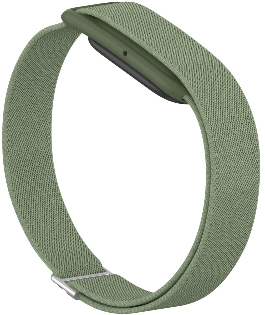 Strap-it Elastisch Bicep Bandje geschikt voor Fitbit Air - Donkergroen