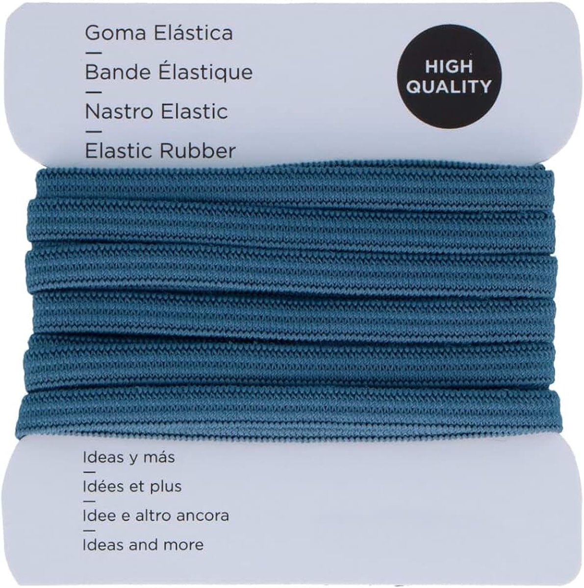 Elastisch rubber, blauw, 5,3 mm, 3 m.