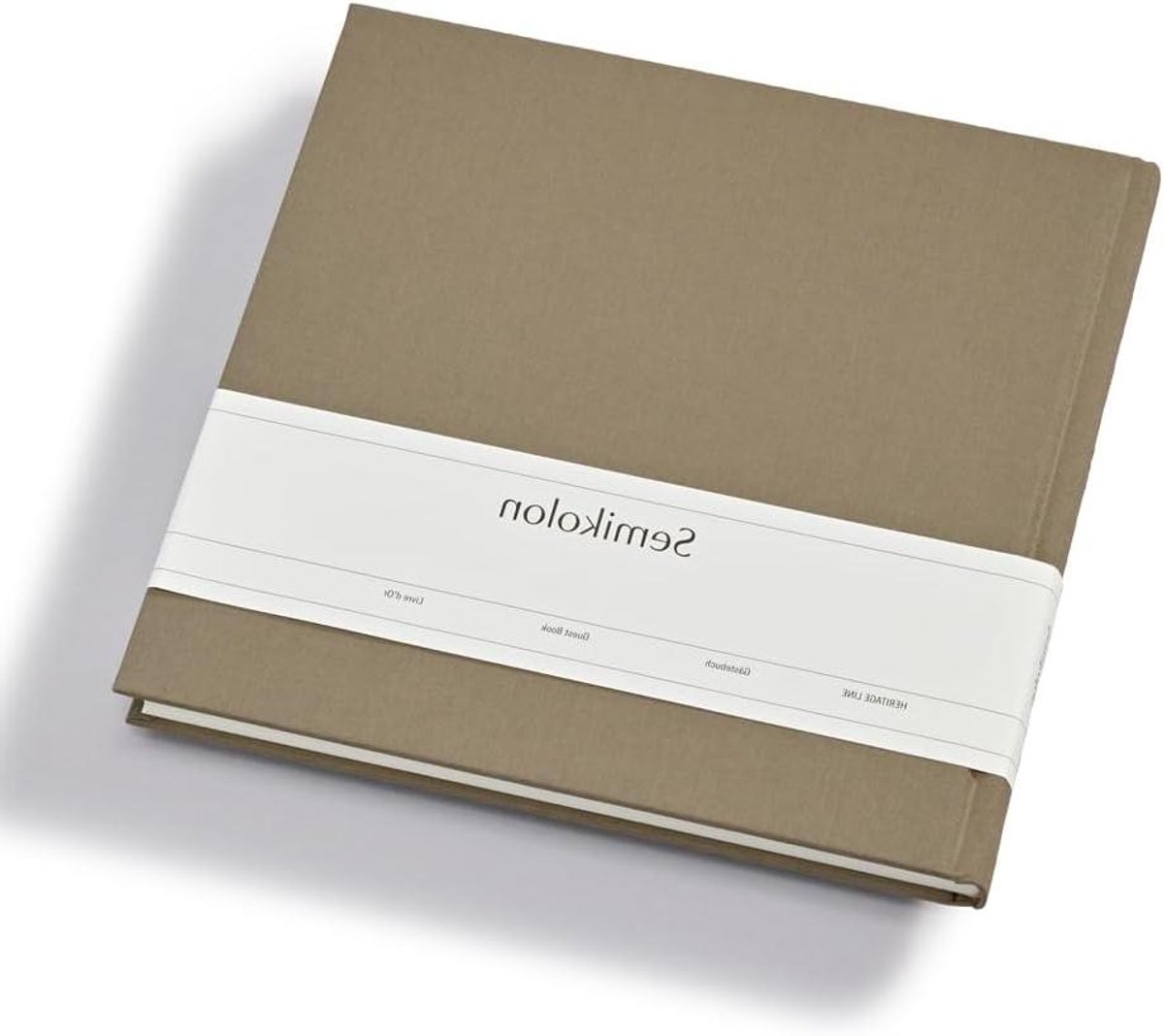 Gastenboek - Herinneringen Album - Bijzondere Momenten Vastleggen - Handgemaakt Boeklinnen - 25 x 23 cm - Fango Beige