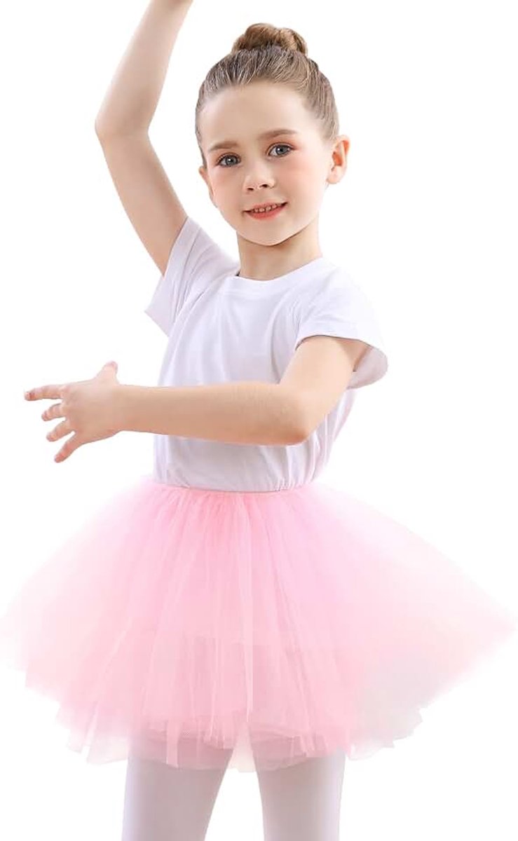 Tulerok voor kinderen, meisjes, tutu rok, 5 lagen, minirok, tule, balletrok, dans, tutus voor meisjes, verjaardagscadeau, dagelijks dragen, Halloween-kostuum, 3-8 jaar