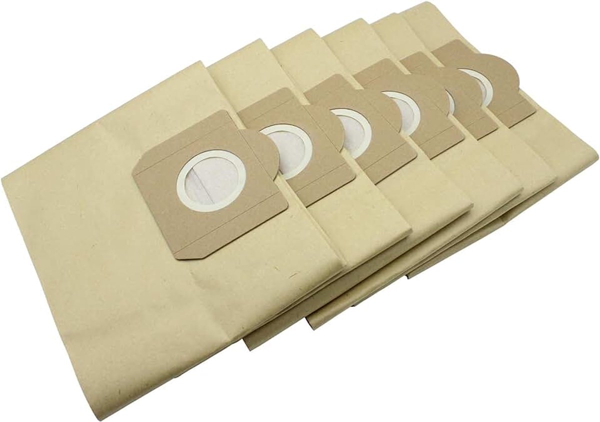6 pack papieren filterzakken compatibel voor Karcher WD3 WD3P zakken Nat & Droog stofzuiger deel A 2204, A 2234 PT, A 2534 PT SE 4001, SE 4002 vacuüm, 6.959-130