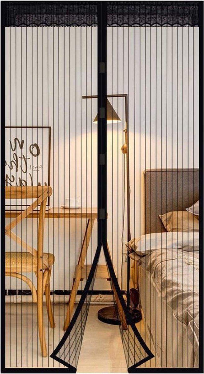 Magnetisch horgordijn tegen insecten 140x240 cm, automatisch sluitend, voor balkondeur woonkamer terrasdeur.