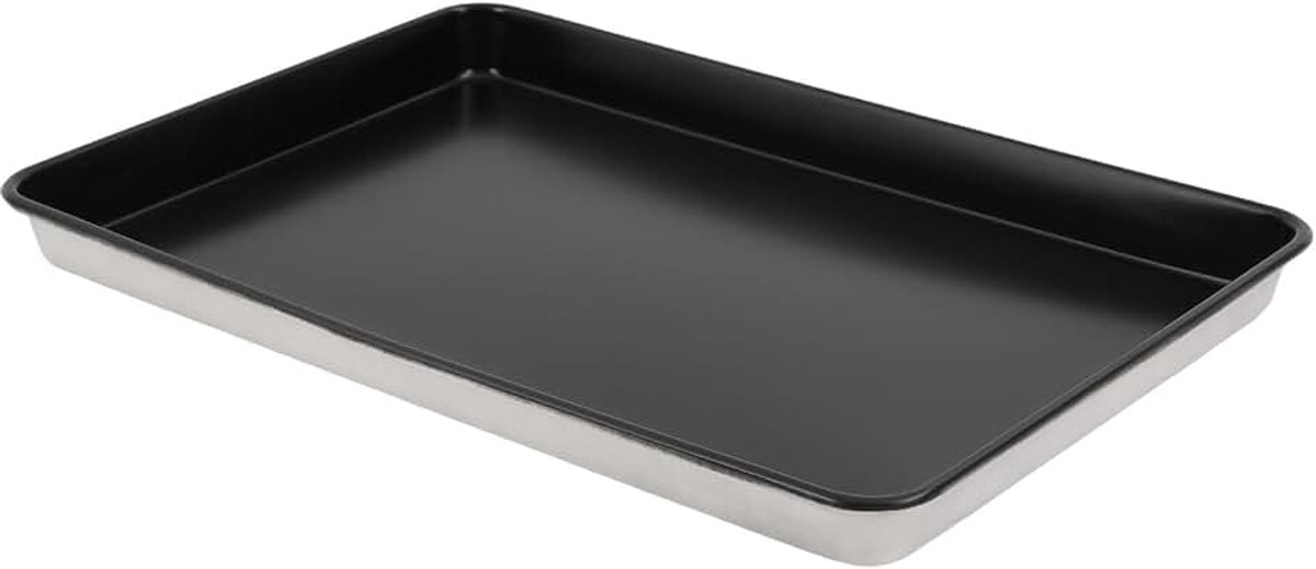 Rechthoekig, grote bakvorm, 60 x 40 x 4,6 cm, hoge metalen randen, bakplaat, bakplaat, bakplaat met anti-aanbaklaag voor cake, toastbrood, cheesecake, warmteverdeling
