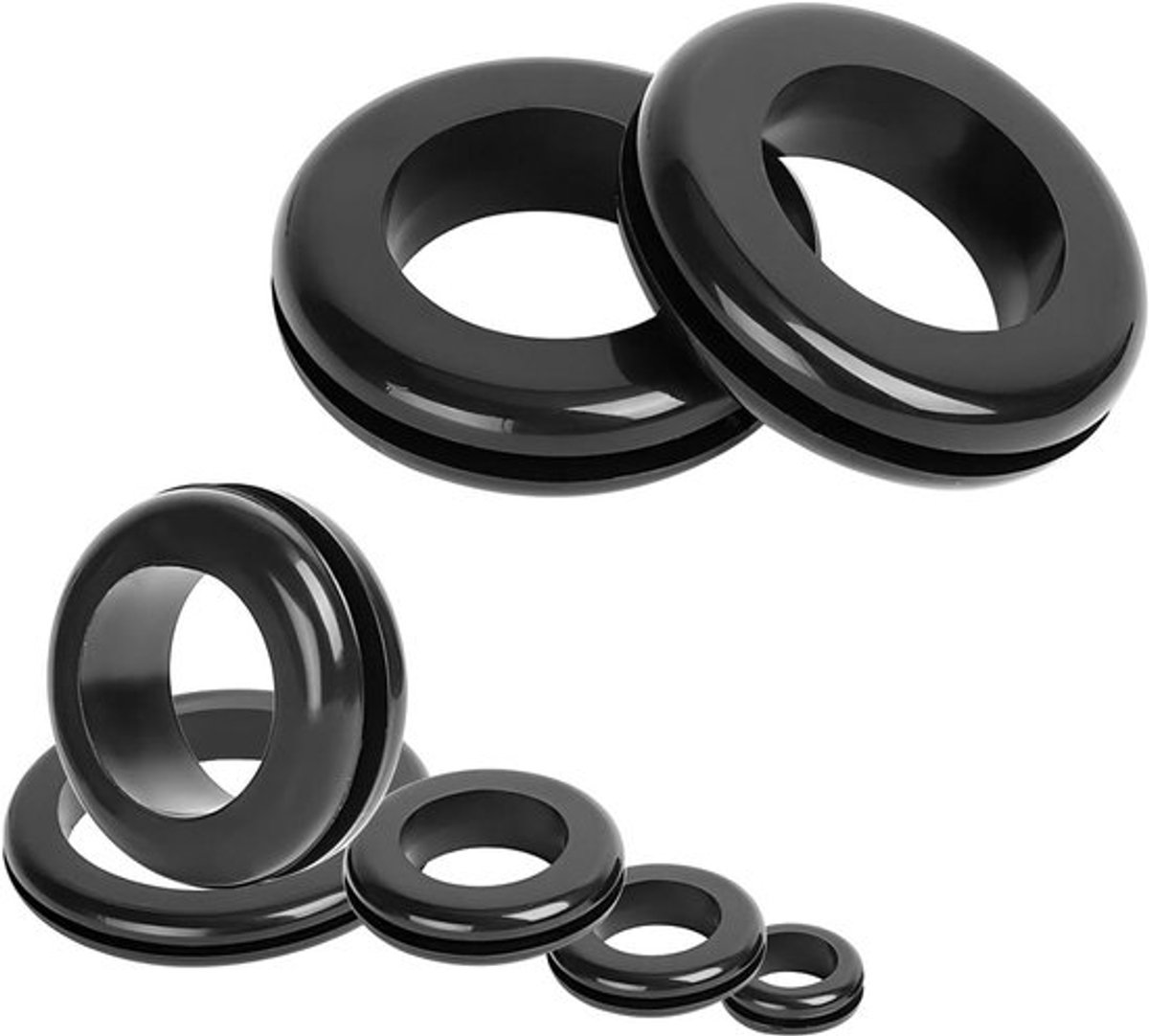 Rubberen doppen 10 stuks boordiameter 22 mm kabeldoorvoer montagediameter 28 mm