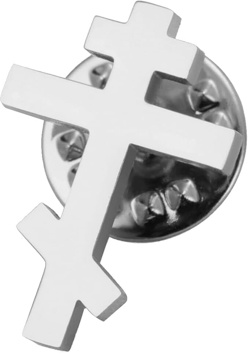 Antieke orthodoxe kruisbroche religieuze roestvrij stalen sieraden voor mannen en vrouwen Christelijk Geloof Symbool Vintage Emaille Reversnaald
