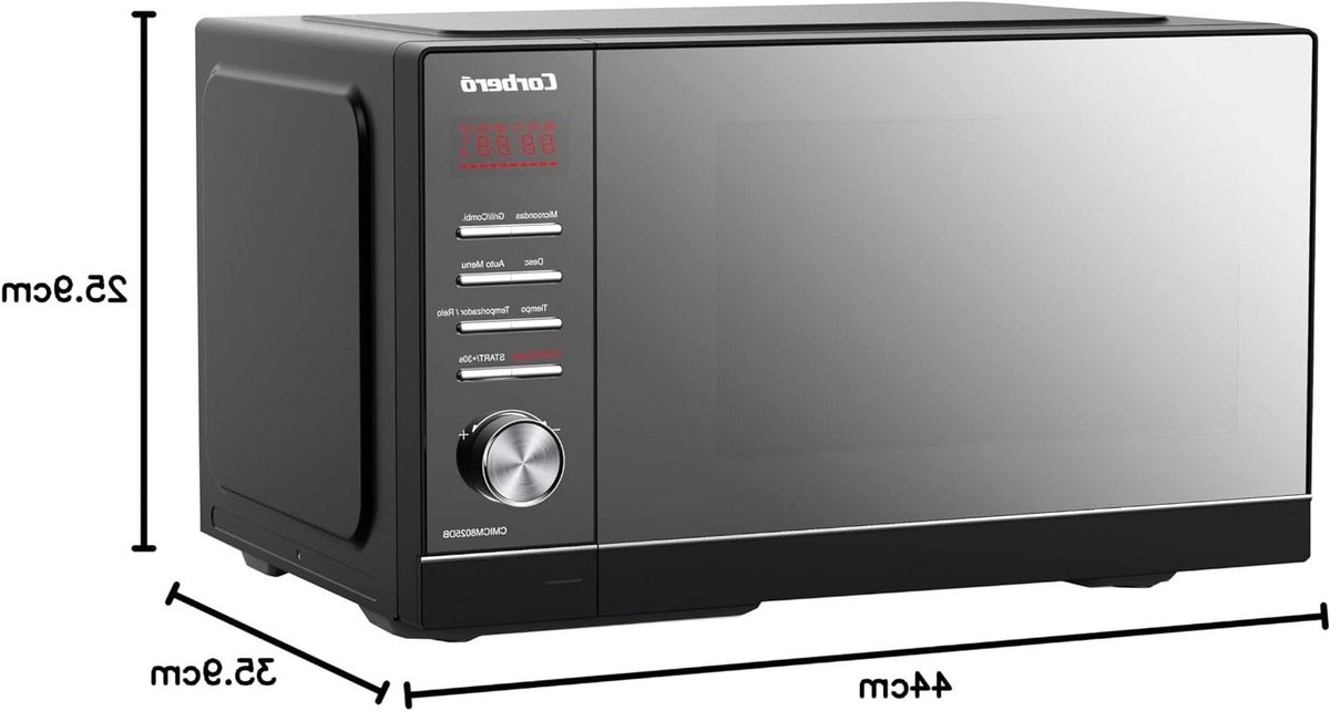 Magnetron met grill - Oven combi - Snel eten bereiden - Automatisch menu - 25 liter inhoud - Zwart