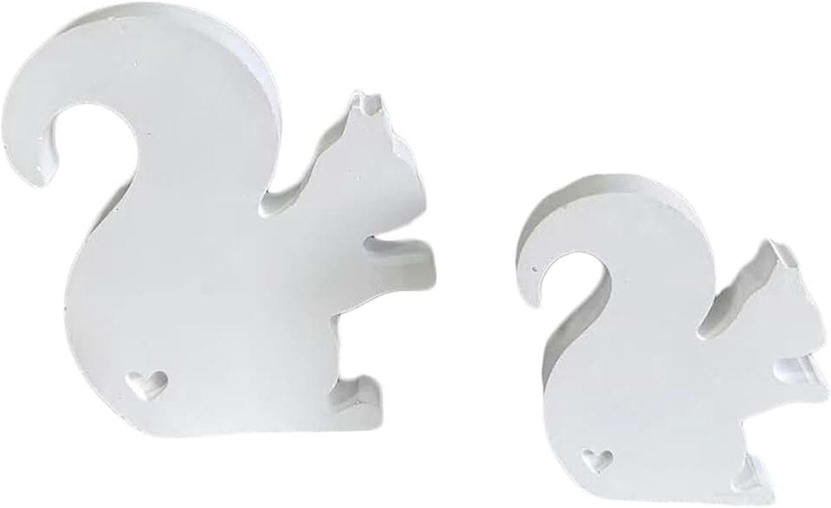 2 stuks eekhoorntjes gipsvorm om te gieten, siliconen vormen van dieren, eekhoorntjes, voor fondant, sojawas, kaarsen, zeep, gips, epoxyhars, handwerk