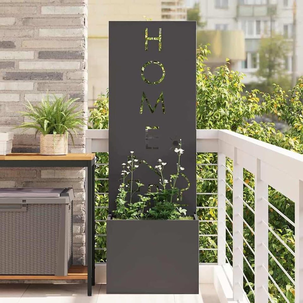 Tuin zichtwerend doek zwart 50 x 140 cm, elegante zichtwerende elementen tuindecoratie muur voor balkon zwembad entree en hotel 876490