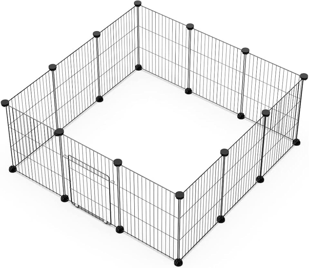 Hok voor kleine dieren, llaypen met deur, omheining voor hamsters, konijnen, cavia's, 43 x 32, 12 stuks