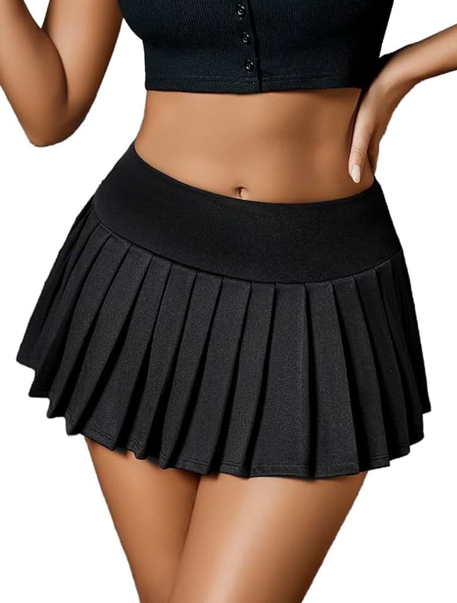 Dames Minirok Sexy Geplooide Rok | Hoge taille, zeer elastisch, geruit design, cheerleader- of tennisrok, lingeriefeest, festivaloutfits