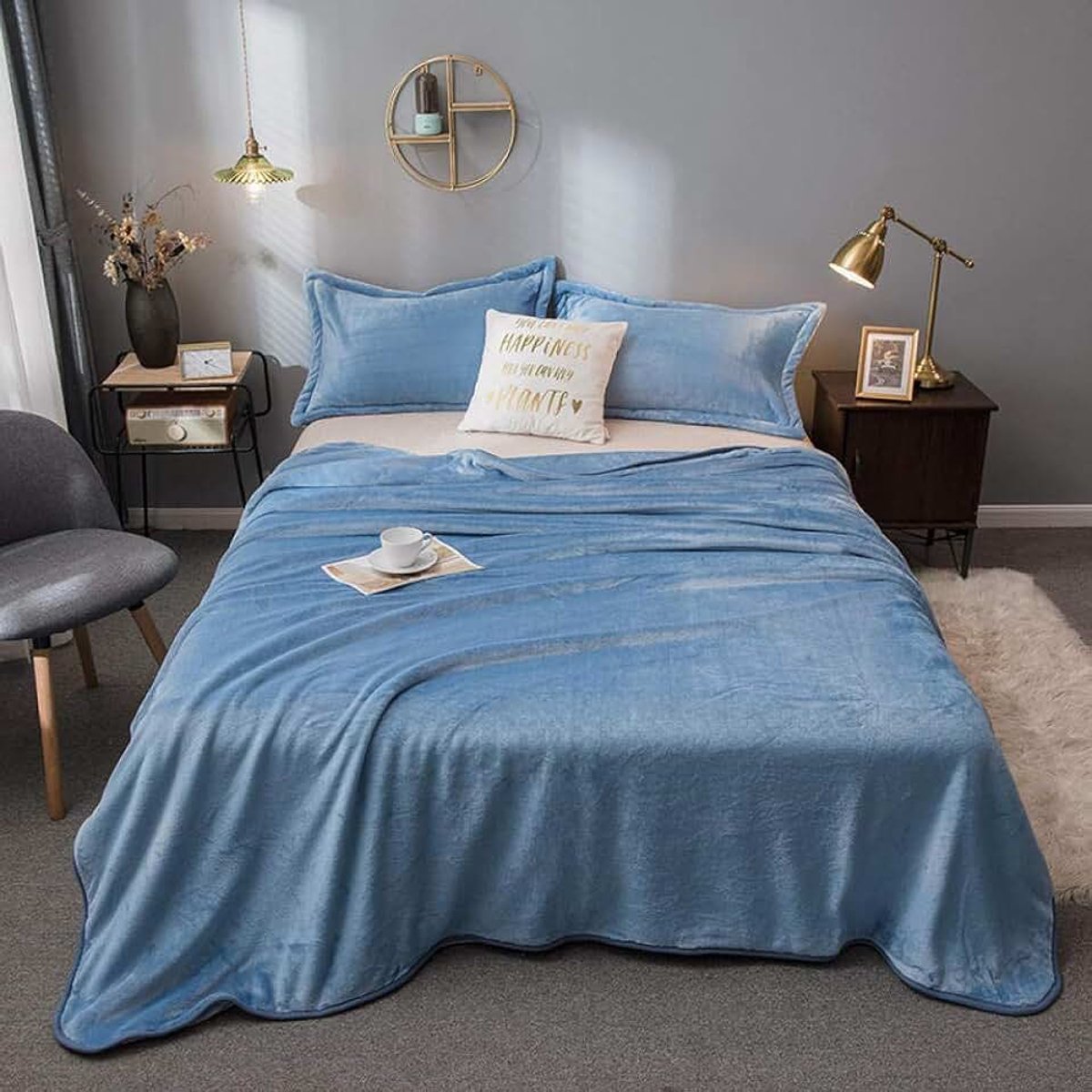 Graden van comfort gewogen deken queen size voor volwassenen - gelijkmatige gewichtsverdeling met premium glaskralen | Warme zware deken voor gebruik door één persoon -3_180 * 200 cm