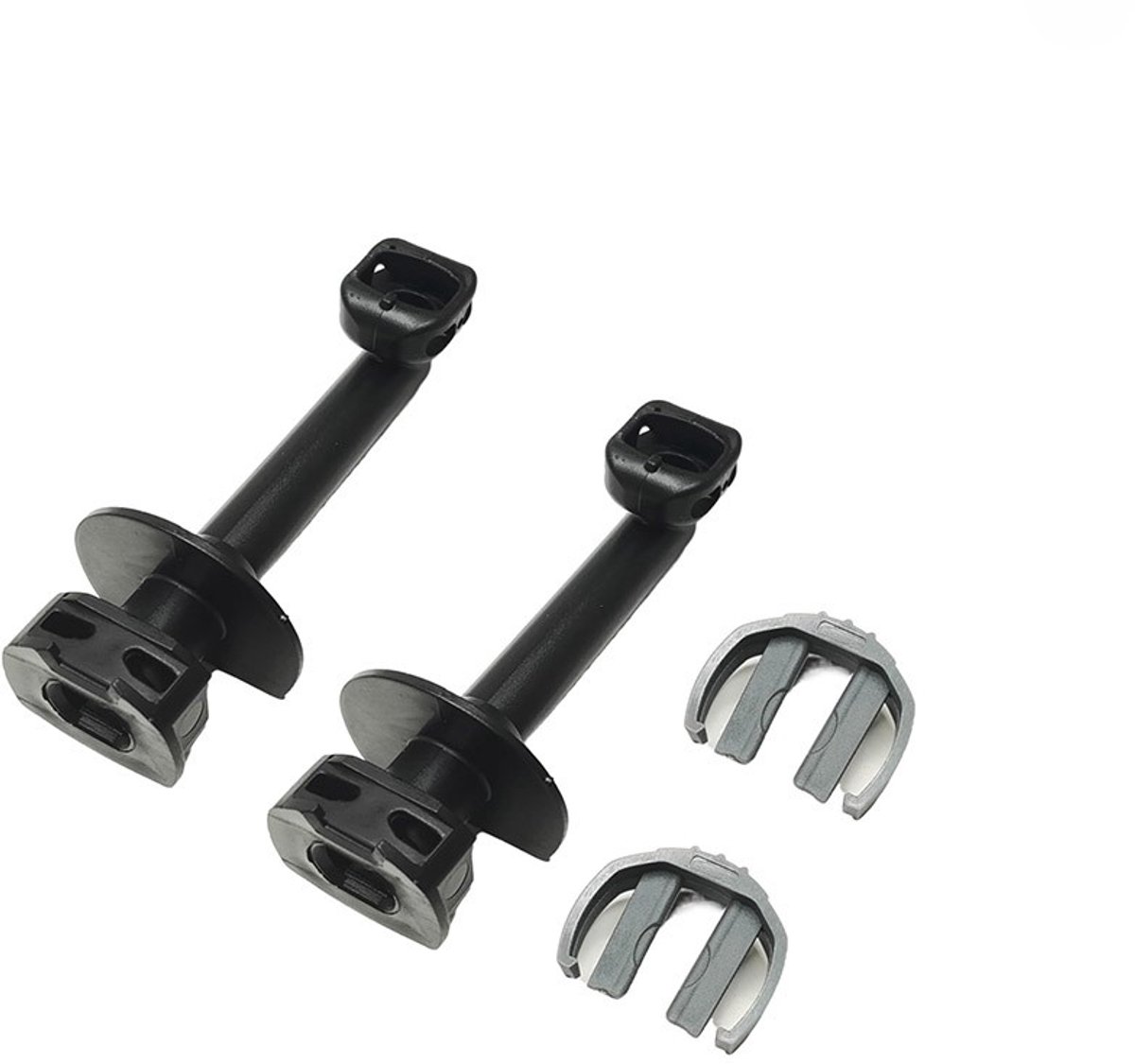 2stuks - elleboog uitlaatbuis - Geschikt voor hogedrukreinigers - Geschikt voor Karcher K2, K3 - Praktische elleboog uitlaatbuisfittingen - Artikelnummer 4.064-047.0 - Geschikt voor Karcher autowasstraten - Zwart, zilver