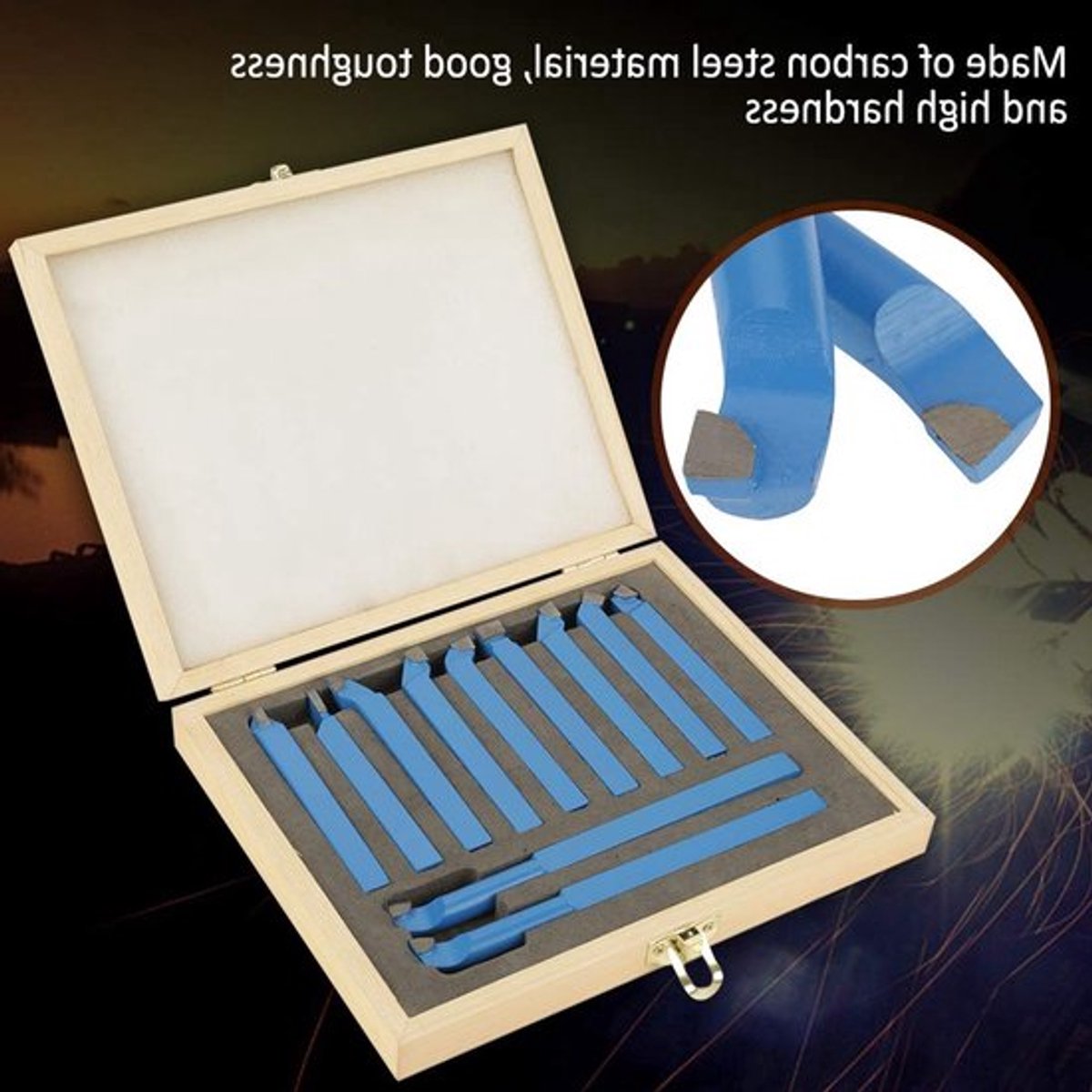 Set van 11 Stuks Hardmetalen Lasgereedschappen voor Draaibank - Draaigereedschap en Verspanen 10x10mm