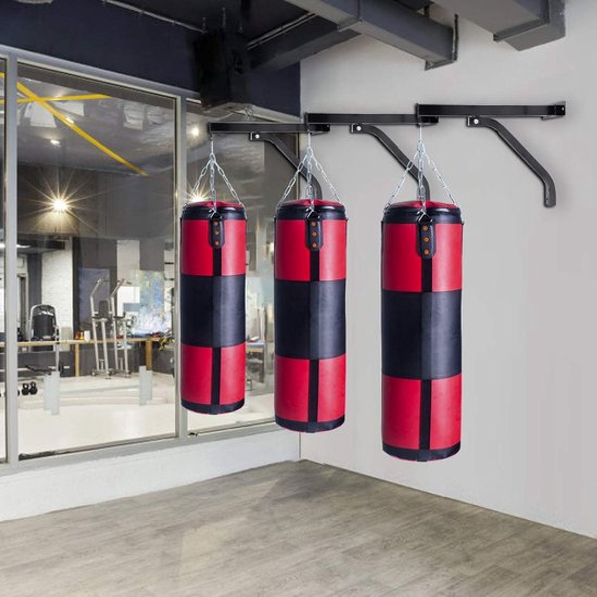 Bokszakhouder voor Wandmontage - Draagkracht tot 100 kg - Wandbevestiging voor Bokszak en Zandzak - Stabiele Montage - Thuis Fitness Accessoire
