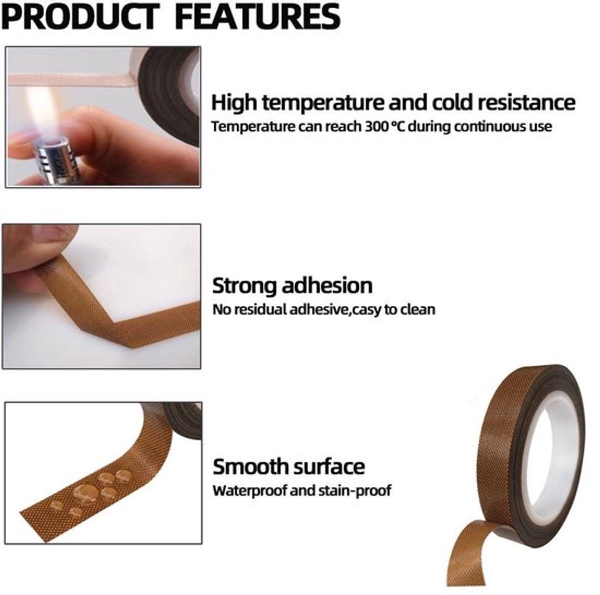 PTFE-tape Hittebestendig tot 300℃ - Zelfklevende