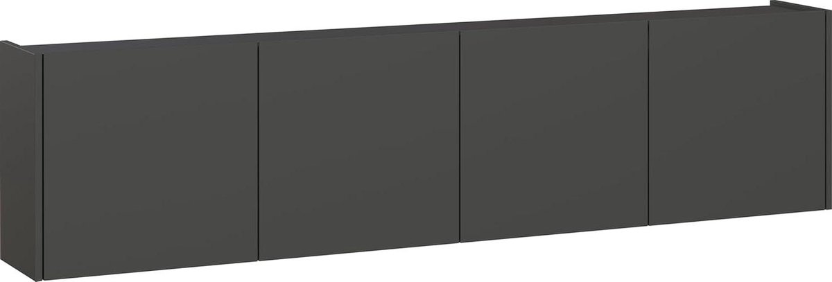 Multifunctionele Kast - Opbergkast Deuren - Ruimte Organiseren - Geïntegreerde Deurdemping - 183 x 45 x 25 cm - Grafietgrijs