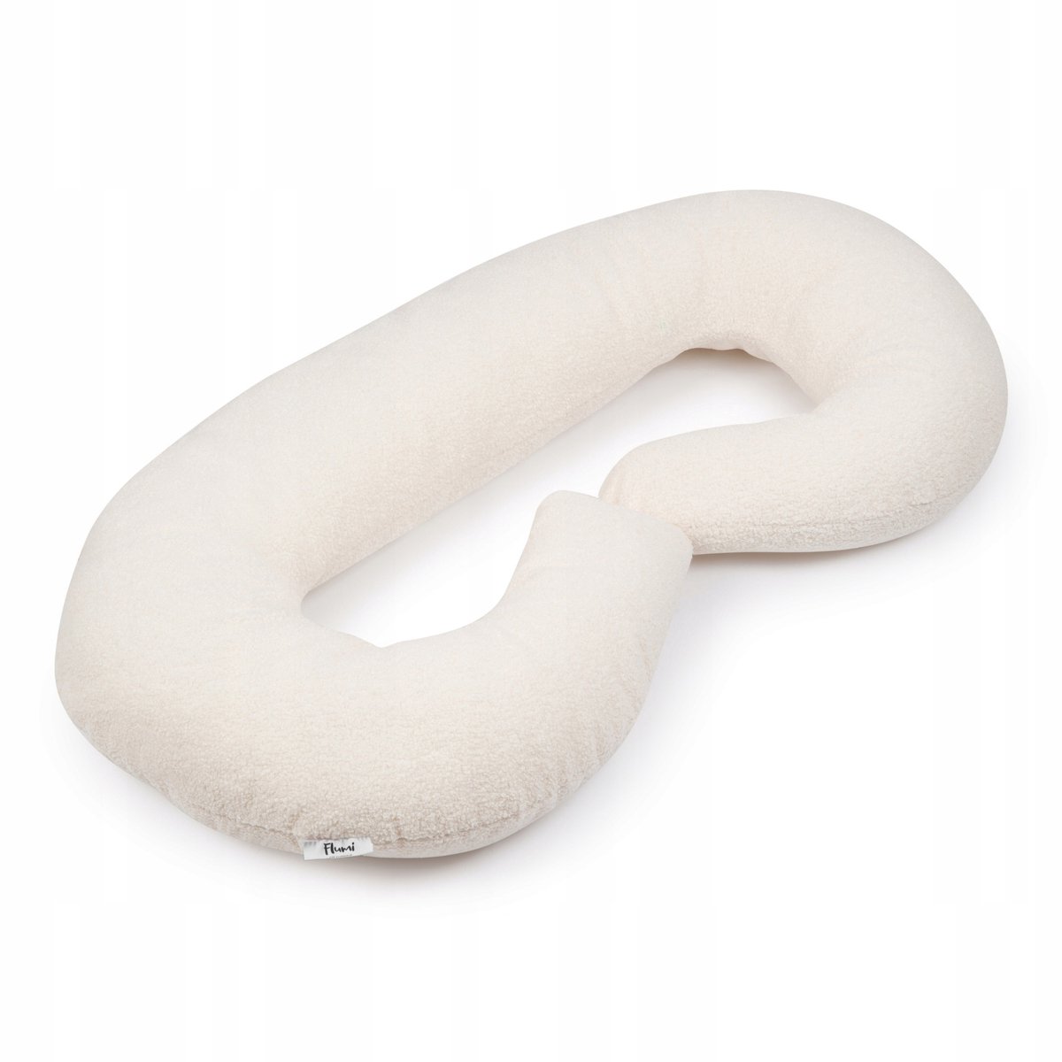 Flumi C-vormige geforceerde schapskussenhoes - lichtbeige Lammy