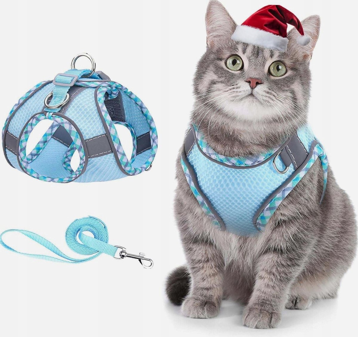 Harnas voor Katten met Reflecterende en Ademende Halsband en Lijn
