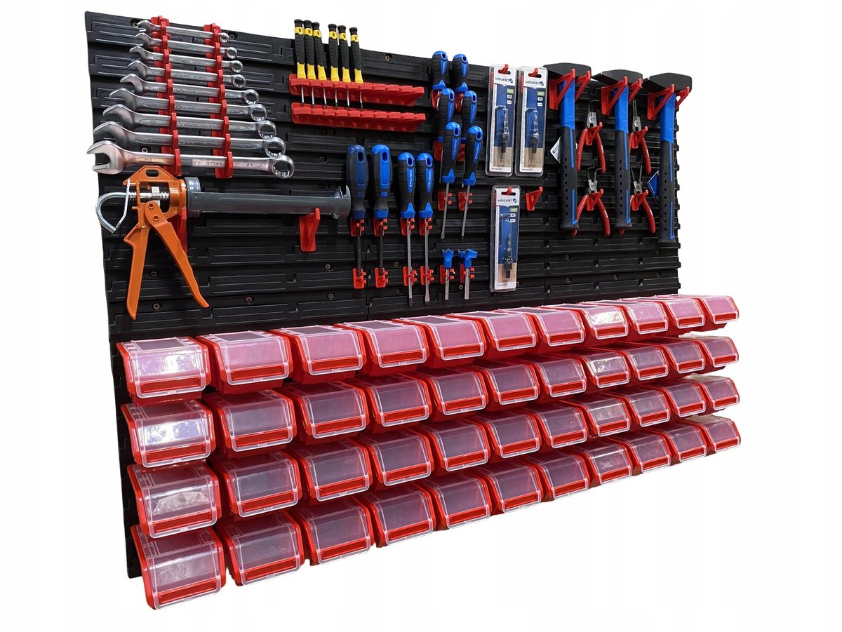 TABLICO Gereedschapsbord 115,8x78 cm met Bakjes & Haken - Nederlands Product