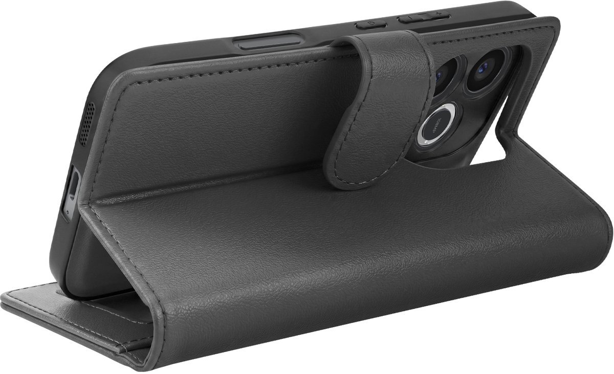 Mayaxess, Portemonnee Hoesje voor Honor 600 Lite Anti-RFID met Afneembare Case, Zwart