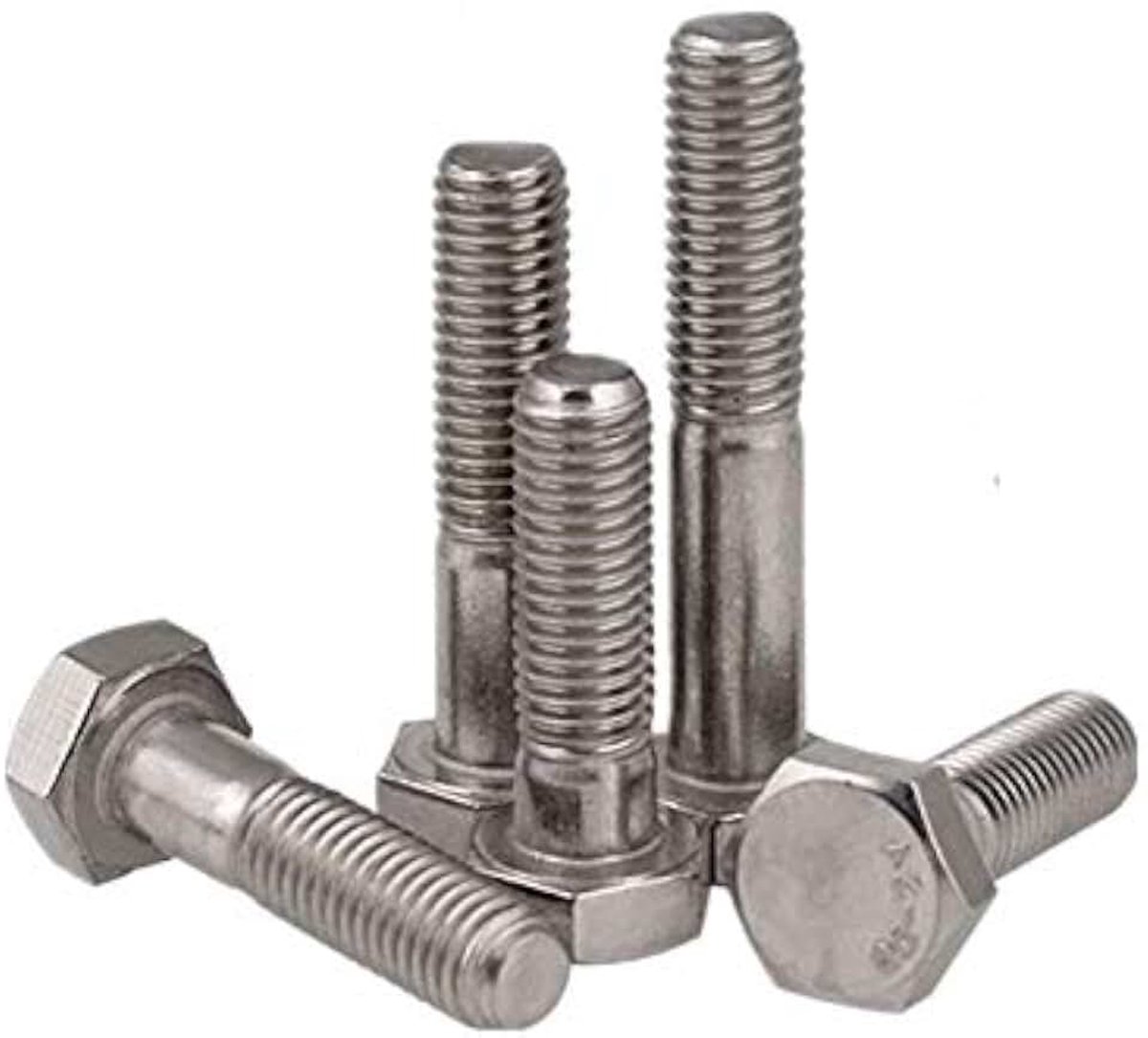 Schroefbouten 304 roestvrij staal zeskantbout grove draad zeskantschroef (Pack van 2) - M12x45mm
