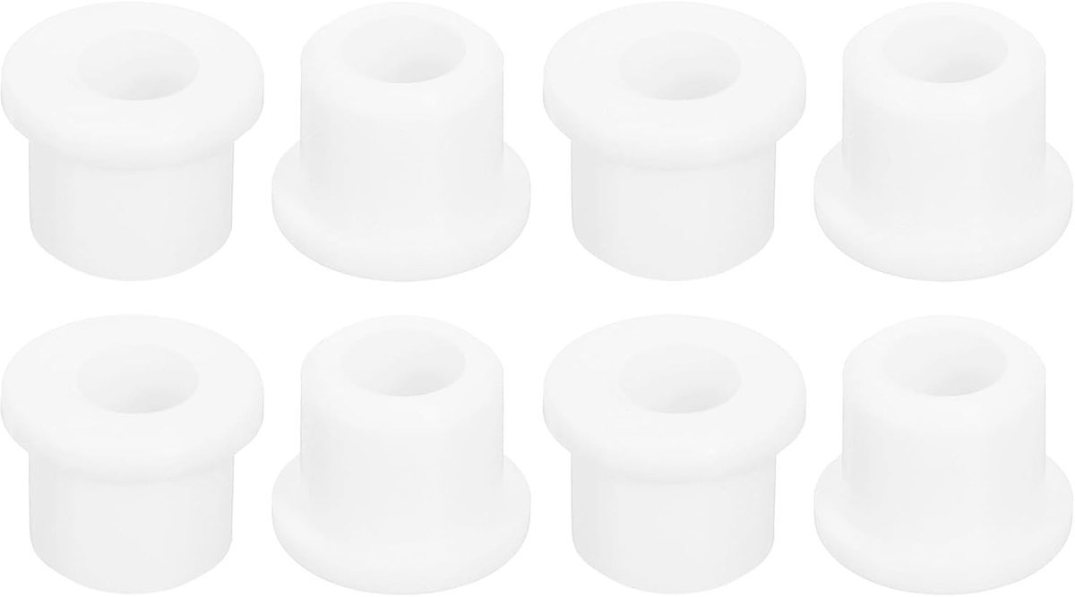 16 stuks rubber doorvoertules wit 1/2" (12mm) boorgat, 5/16" (8mm) ID gat Top Hat rubberen stoppen kabeldoorvoer rubber voor bedrading, auto