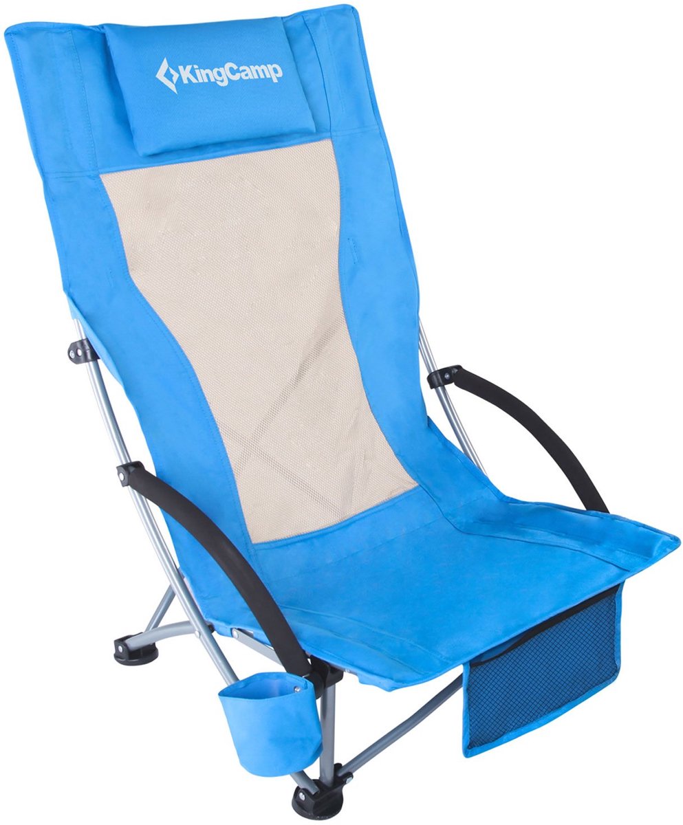 Strandligstoel met hoge rugleuning, opvouwbare campingstoel - Opvouwbare stoel, laag, 136 kg