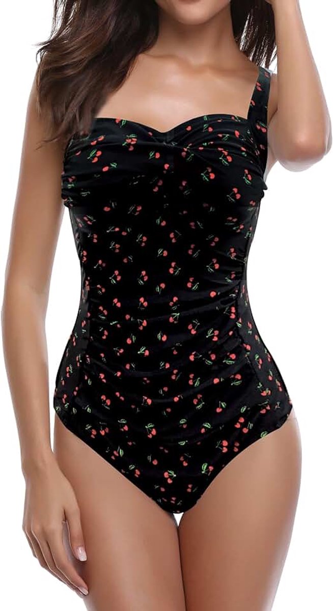 Dames Badpak Vintage Retro Jaren 1950 Pin-up Halter Monokinis Tummy Control Badmode Badpak