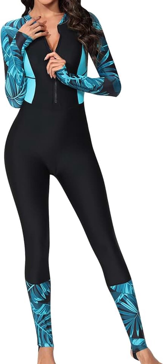 Een Stuk Rash Guard Badpak Voor Vrouwen Zon Bescherming Badpak Met Front Zip Lady Zomer Atletische Surfen Pak