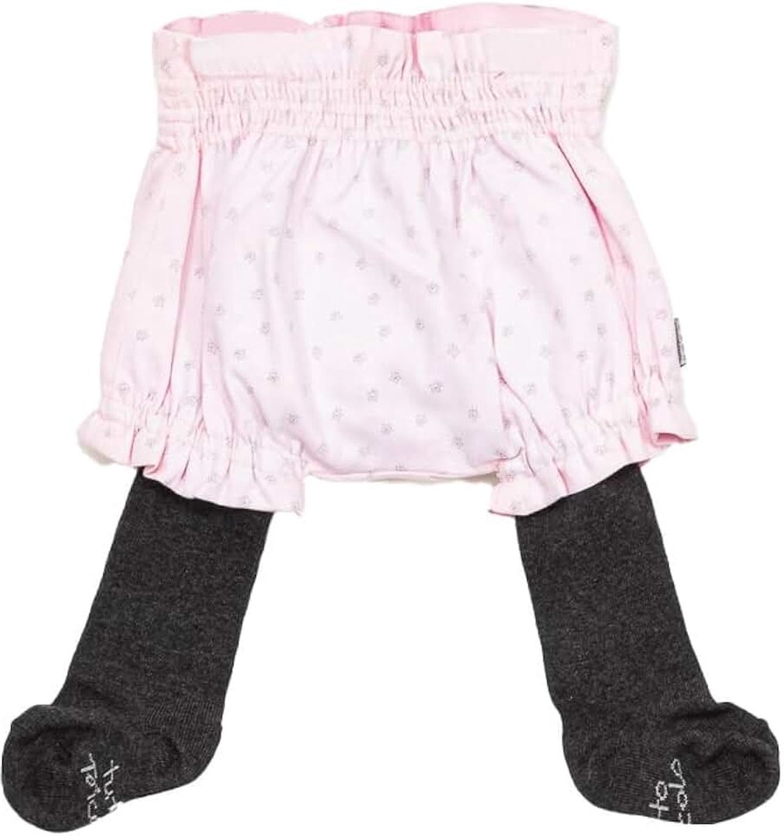 Romper met panty 1326W16 meisjes, Roze - grijs, 18 Maanden