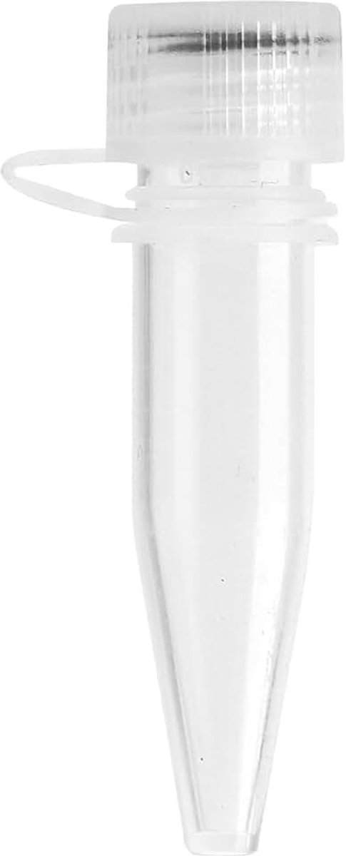 Reactievaten met schroefsluiting, monsterbuisjes, cokesbuisjes, kunststof monsterhouders voor het invriezen van cellen (1,5 ml, transparant)