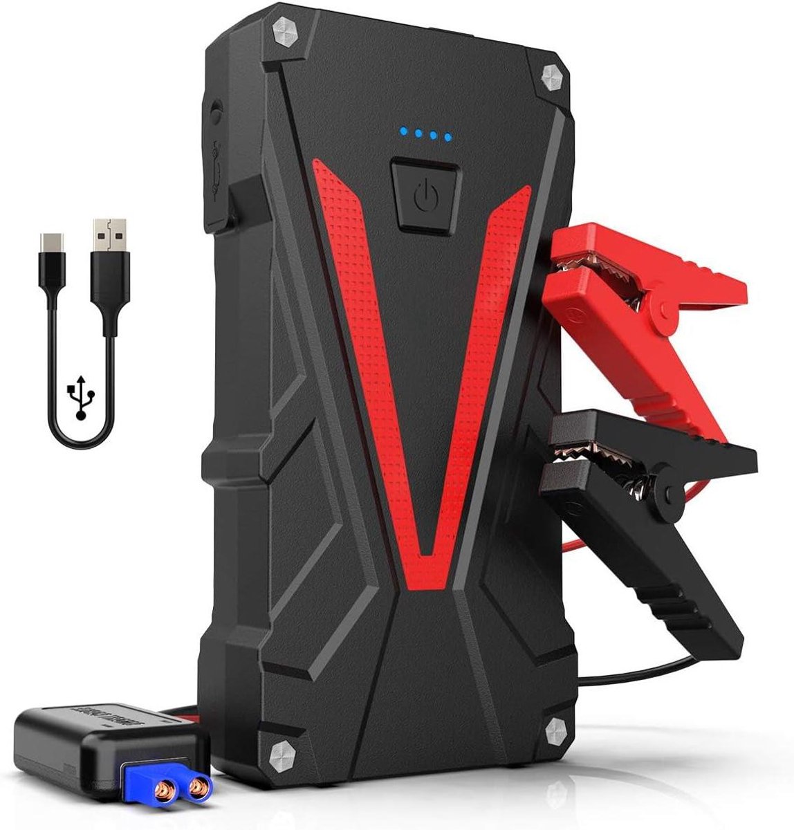 Draagbare Booster - Jump Starter - Auto Starten - 12800 mAh Batterij - Tot 6.0L Benzine - Zwart
