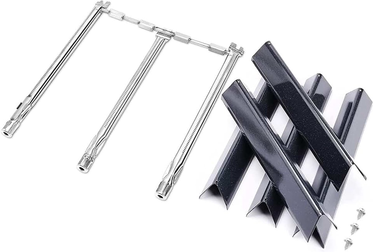 69787 brander & 7636 flavorizer bar voor Weber Spirit I 300-serie, Spirit E310 S310 E320 S320 E330 S330 (met voorste branderknoppen), reserveonderdelen voor Weber 310 Classic, Spirit LX 310