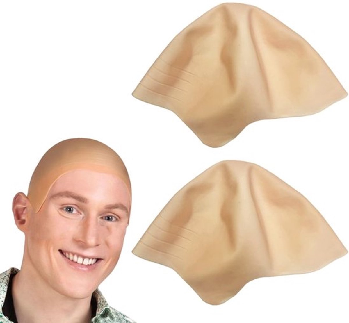 Dailygoods- Bald-Cap - 2 Stuks - Hoogwaardig Elastisch Latex - Cosplay Hoed - Kostuumaccessoires - Comfortabel en Rekbaar - Realistische Hoofdhuid - Pruikcap