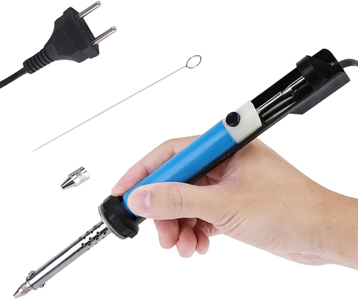 2-in-1 elektrische desoldeerpomp handvat soldeergereedschap 40W ijzer-tin-zuignap sterke zuigkracht desoldeer-lasaccessoires (I)