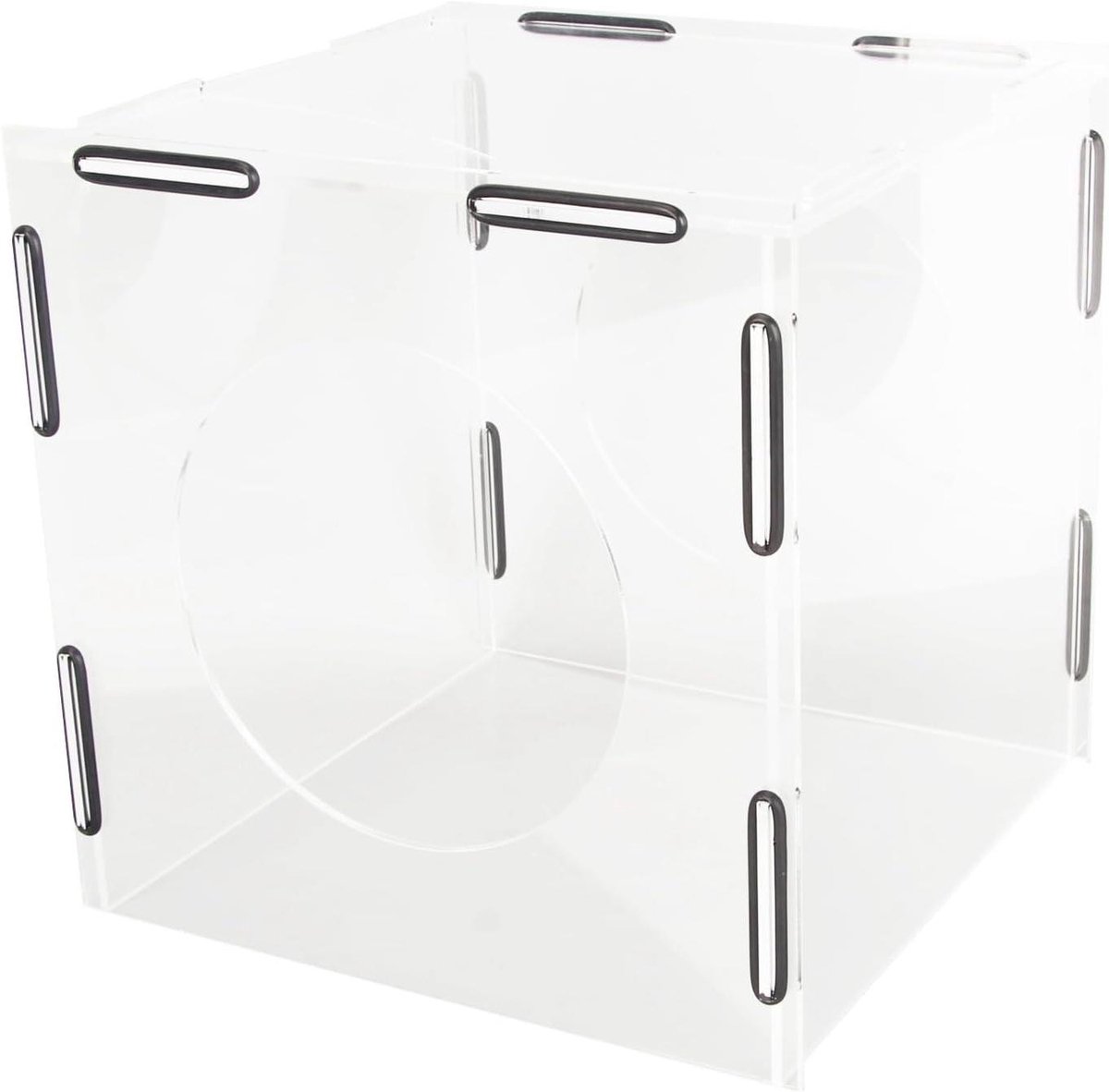 Stofbox Elektrisch Slijpen - Afzuigkap Werkbank - Stofvrij Werken - Volledig Gesloten Ontwerp - 20x20x195 cm - Transparant