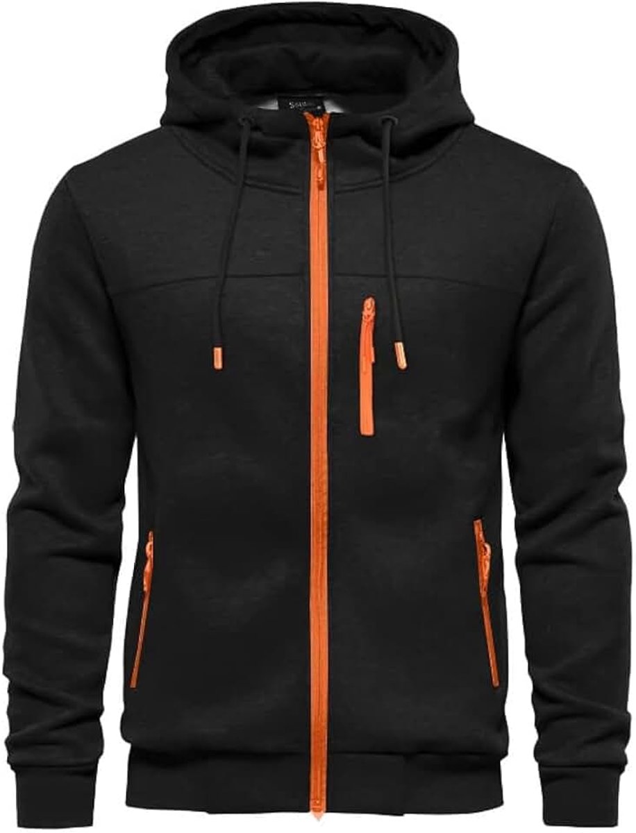 Hoodies Zip Up Lange Mouw Fleece Jas Hooded Sweatshirt voor Mannen S-3XL