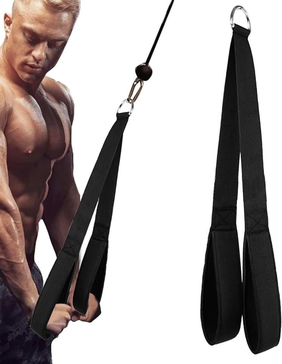 1 stuk tricepstouw lang, tricepstouw met grotere bewegingsvrijheid, kabelkabel, fitnessaccessoires voor professioneel gym, triceps pull down, lat pull bar, triceps touw
