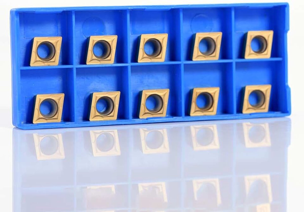 Indexeerbare Inzetstukken CCMT32.5 Accusize Carbide Draaibank Inserts 10 Stks CNC Carbide Inserts Blade Cutter Metalen Draaibank Snijgereedschap met Doos