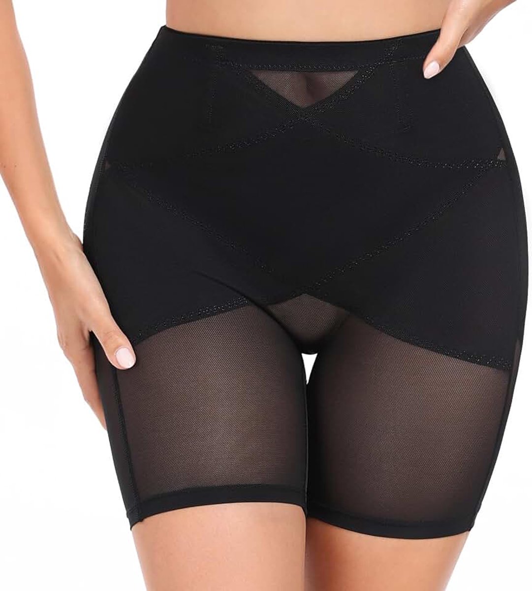 Buikweg-onderbroek voor dames, figuurvormende korsetbroek, shapewear met buik-weg-effect, hoge taille, ondergoed, shaping onderbroek met pijpen, buikcontrol