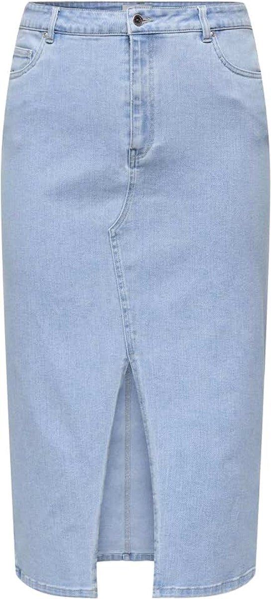 Carsiri Front Slit DNM Gua Noos Midi rok voor dames, blauw (light blue denim), 42